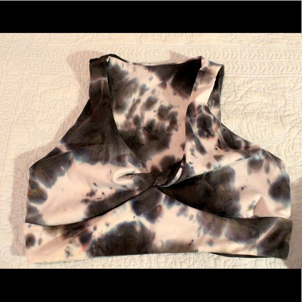 Tie dye crop top/ sports bra